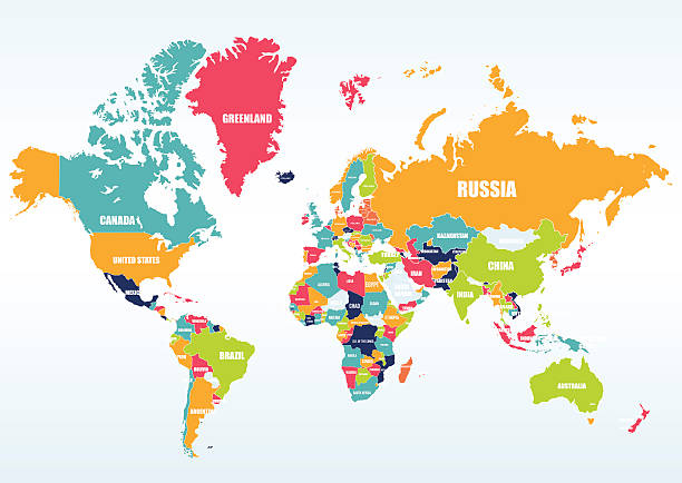 Map of world clipart clip art