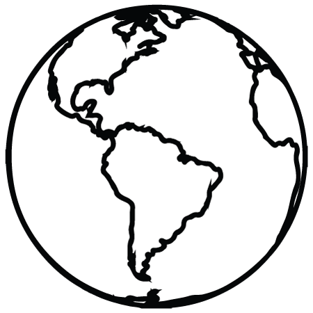 Globe Outline Clipart