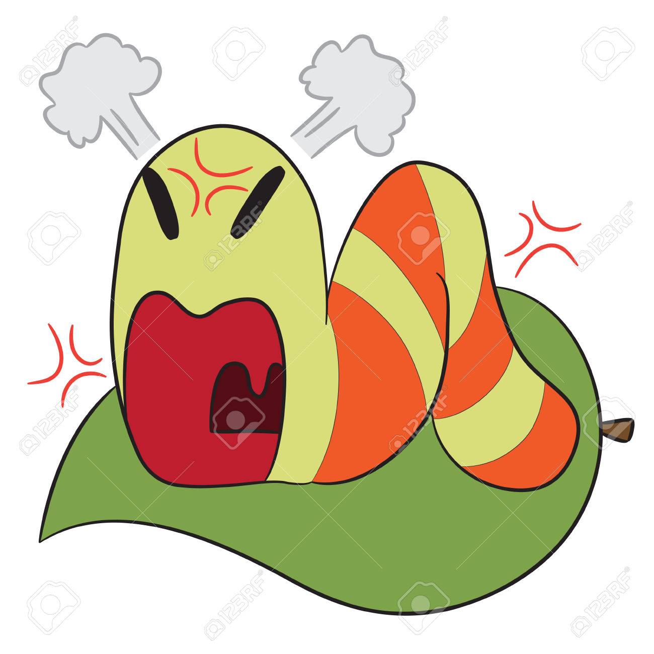 worm clipart angry