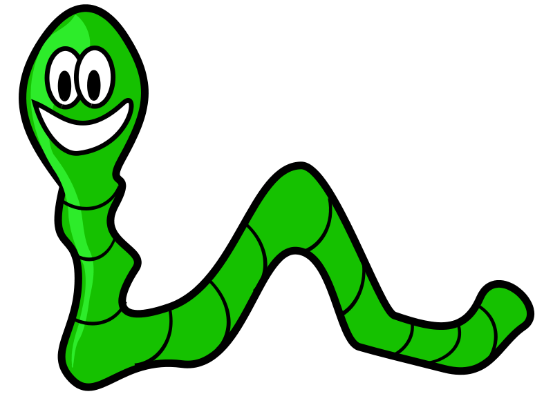 Animated worm cliparts.