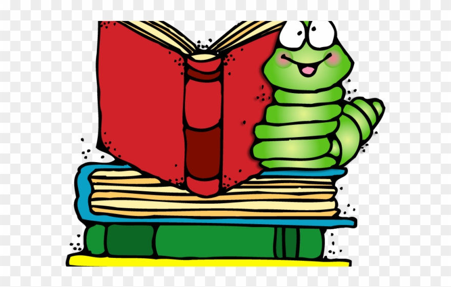 Book worm clipart.