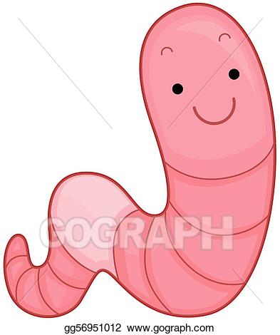 Stock illustration earthworm.