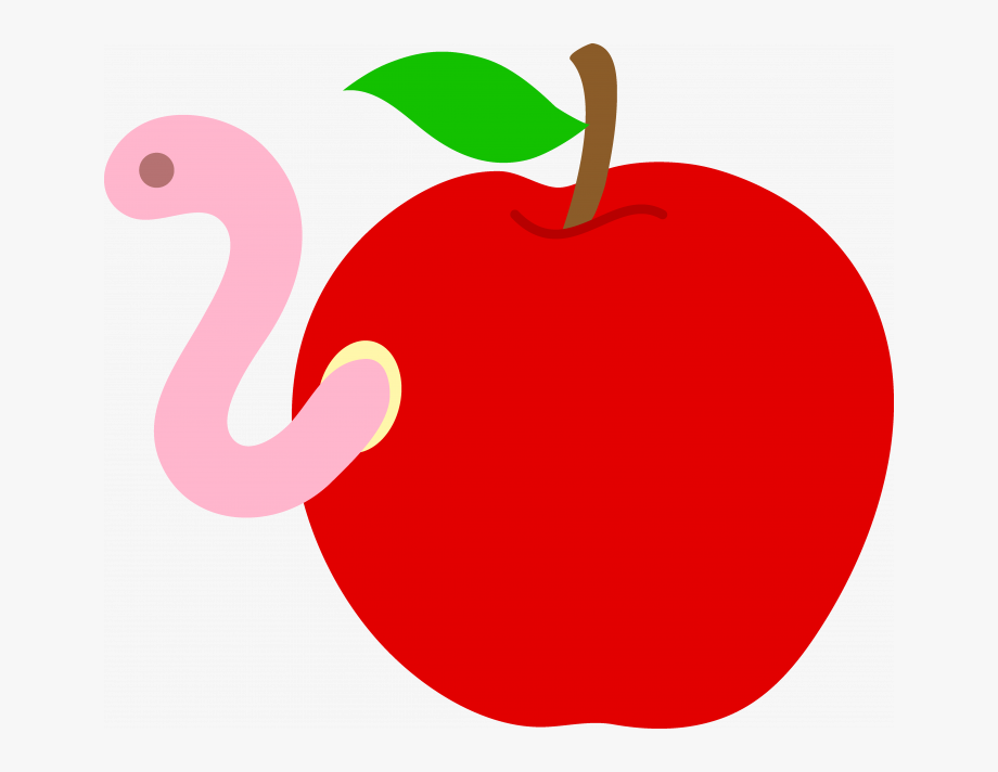 Worm apple color.