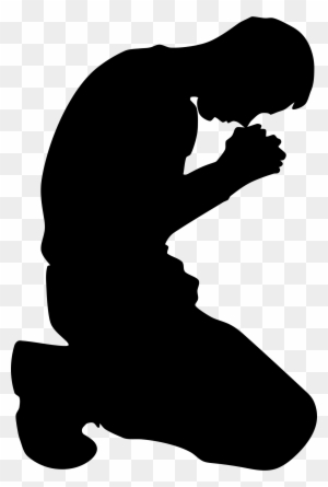 2 People Bowing In Worship Clipart