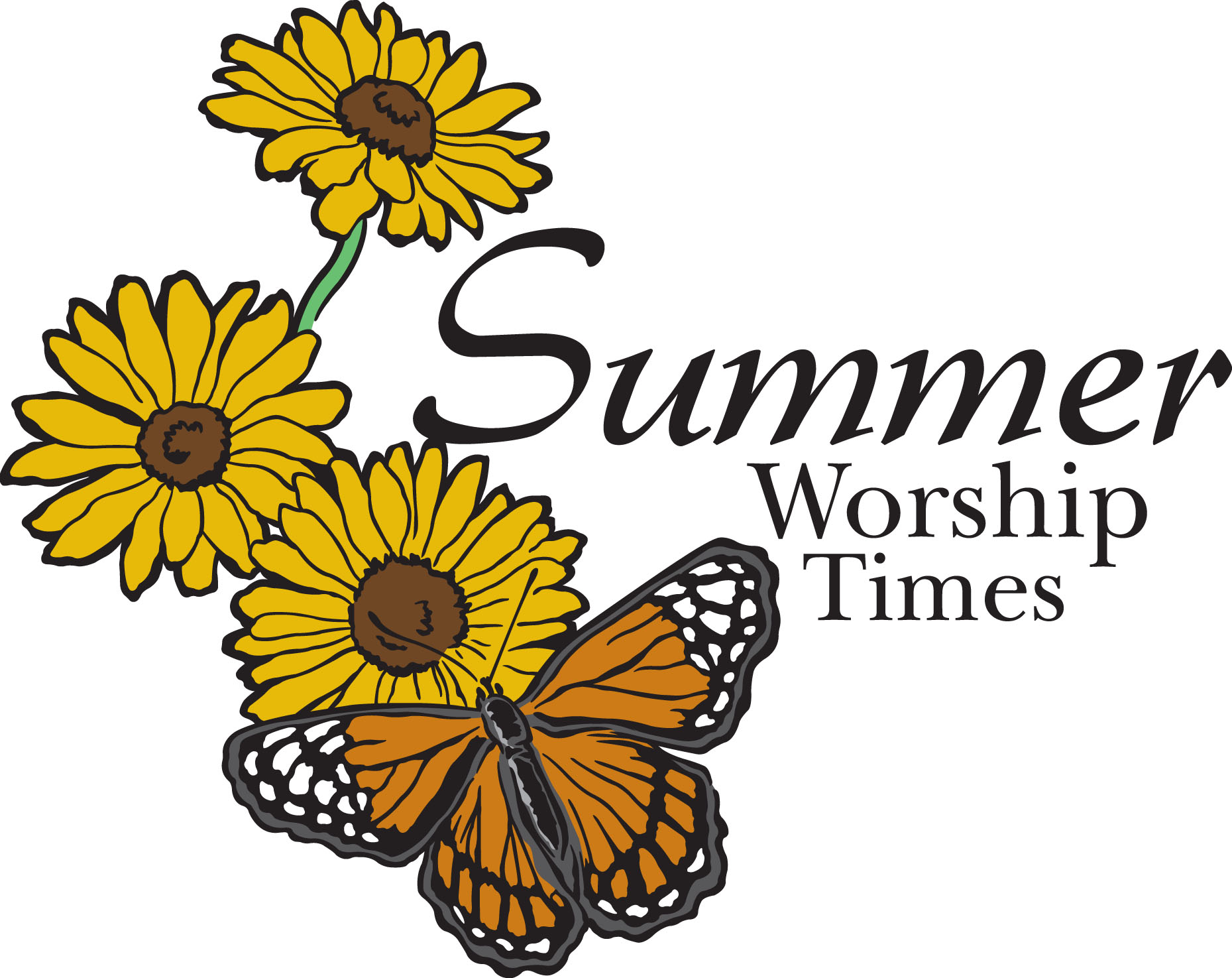 Summer worship schedule.