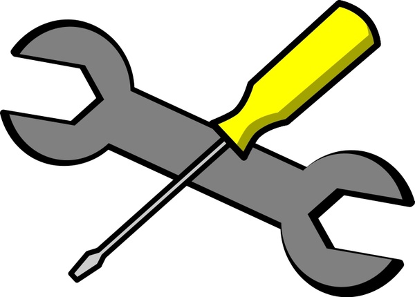 Screwdriver and wrench icon Free vector in Open office