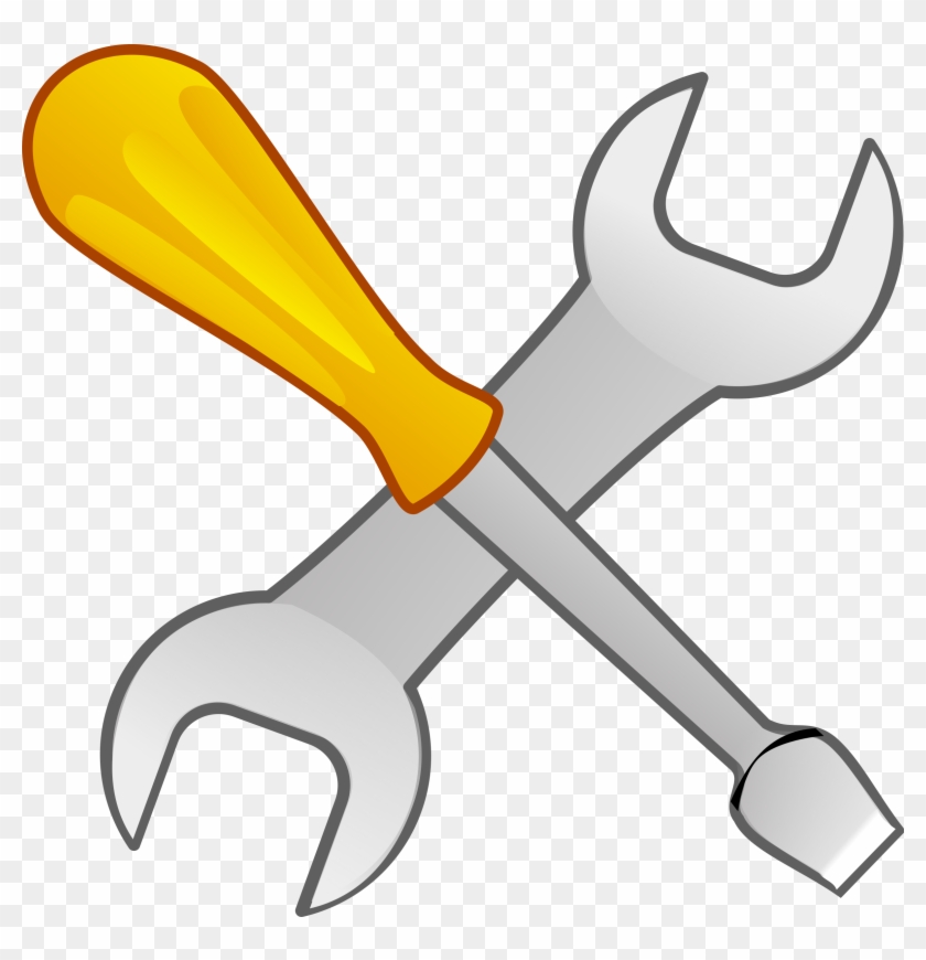 Screwdriver And Wrench Vector Clipart Free Public Domain