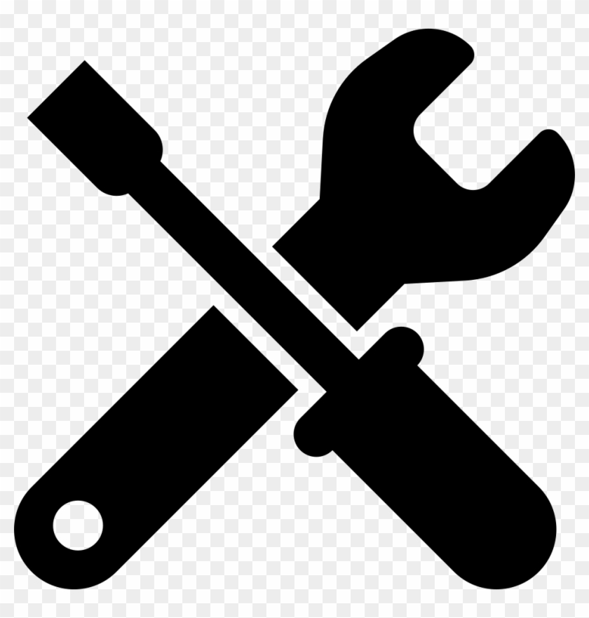 Wrench And Screwdriver Crossed Vector