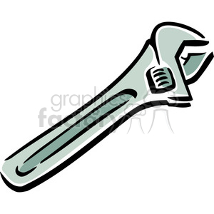 Cartoon adjustable wrench.