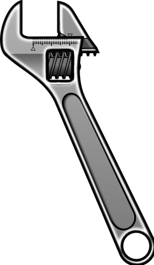 Adjustable wrench icon.