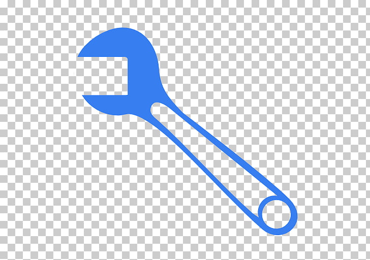 Hardware line, System tools, blue wrench illustration PNG