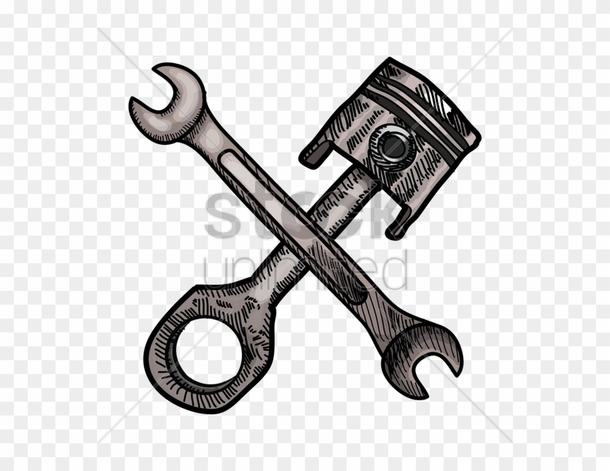Piston Wrench Clipart Spanners Tool Clip