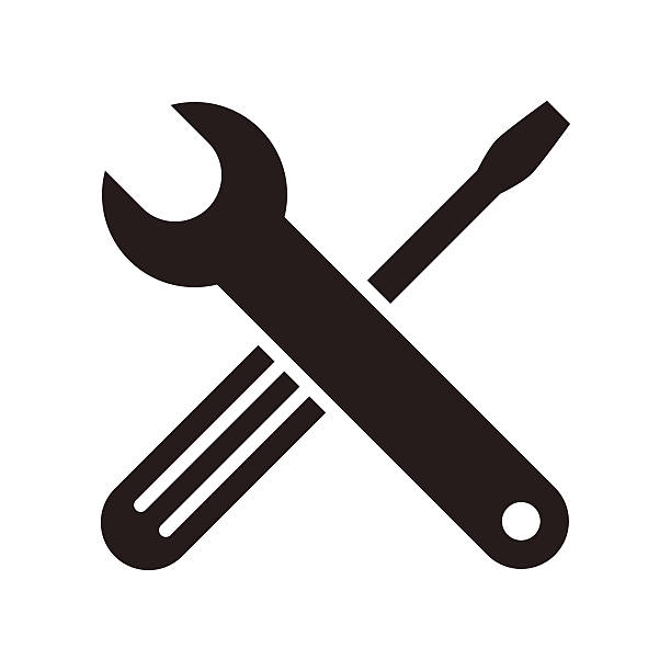 64 wrench clipart.