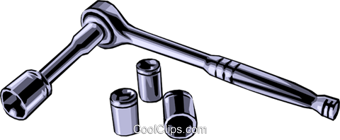 Socket wrench Royalty Free Vector Clip Art illustration