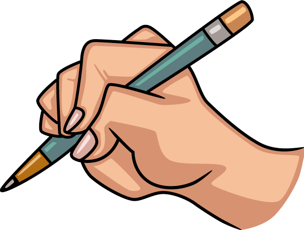 Hand writing clipart.