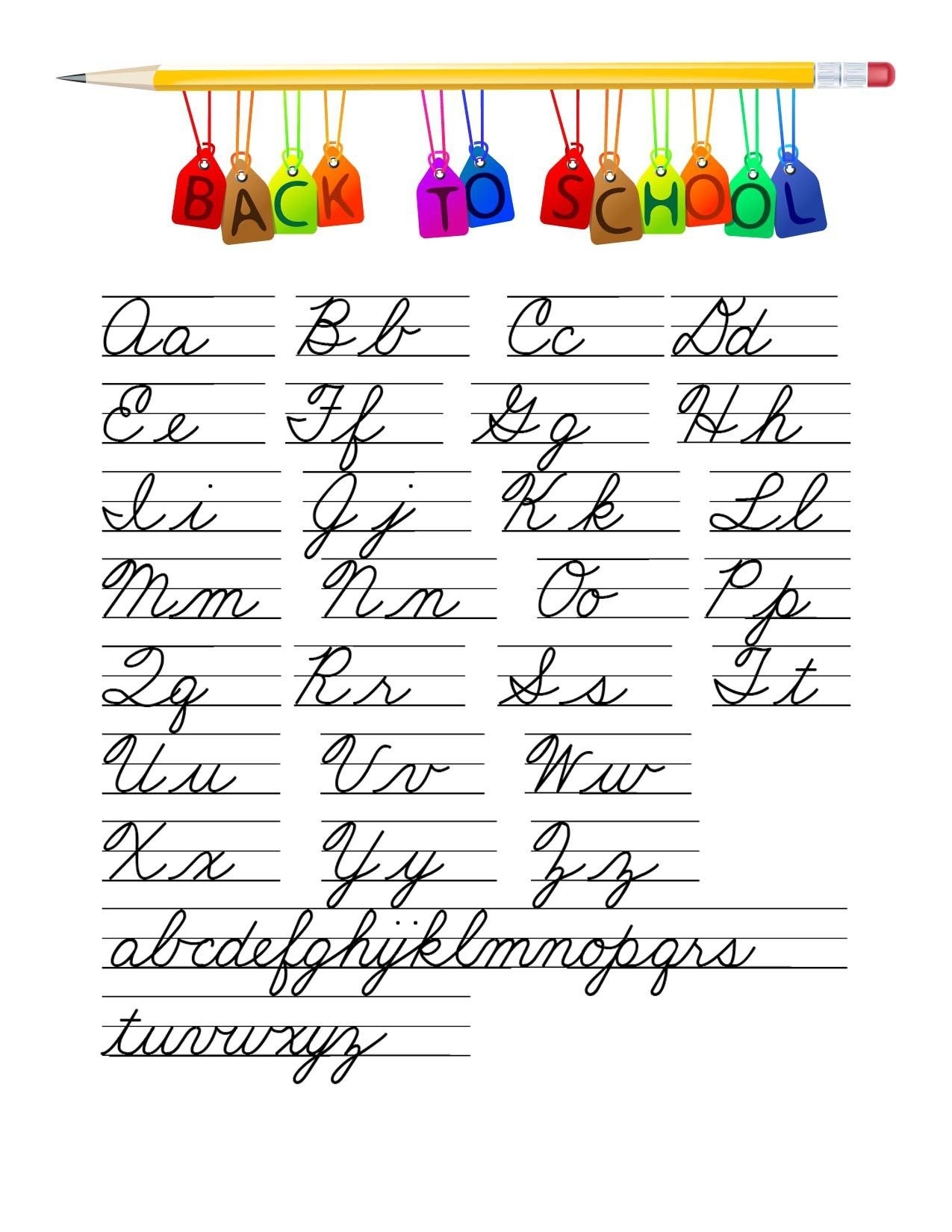 Cursive Handwriting Clipart