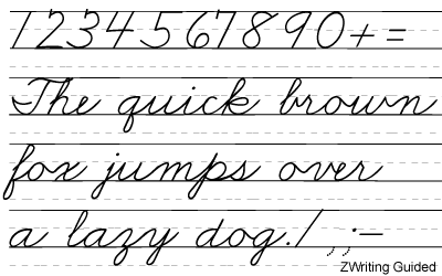 Handwriting dotted line clipart