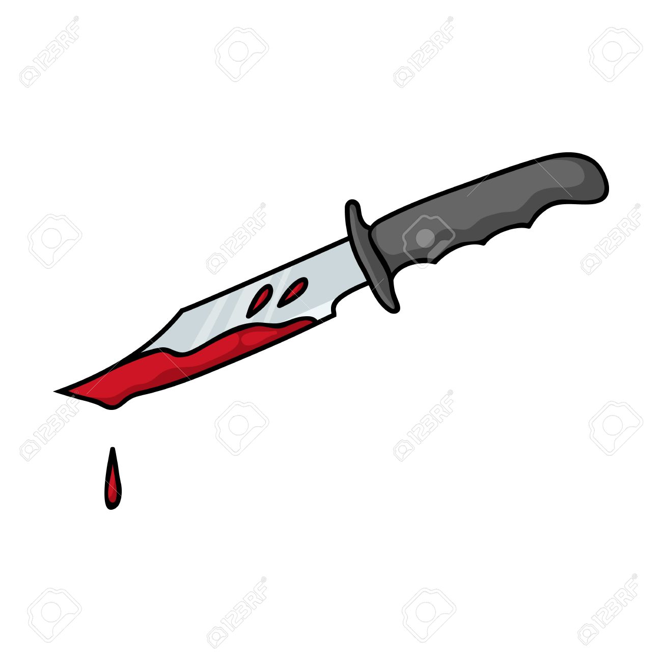 Bloody knife clipart.