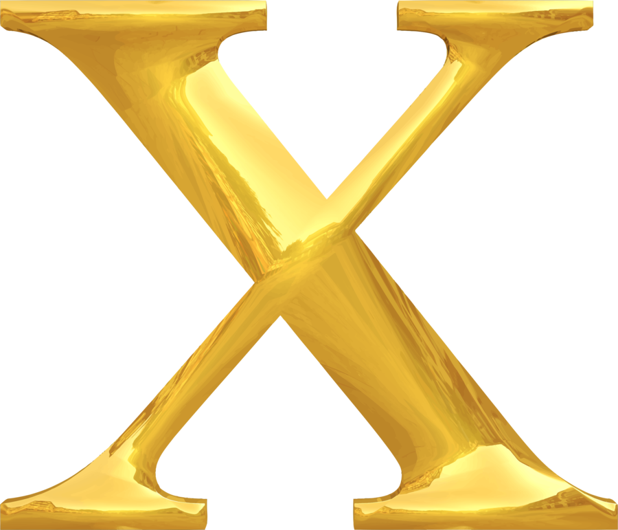 x clipart gold