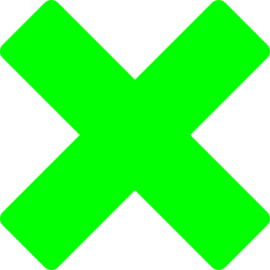 Green X Clip Art at Clker