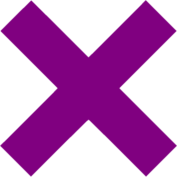 Purple x mark icon