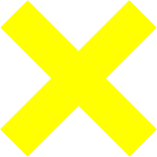 Yellow x mark icon
