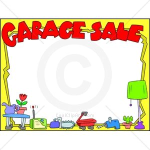 Garage sale clip art free