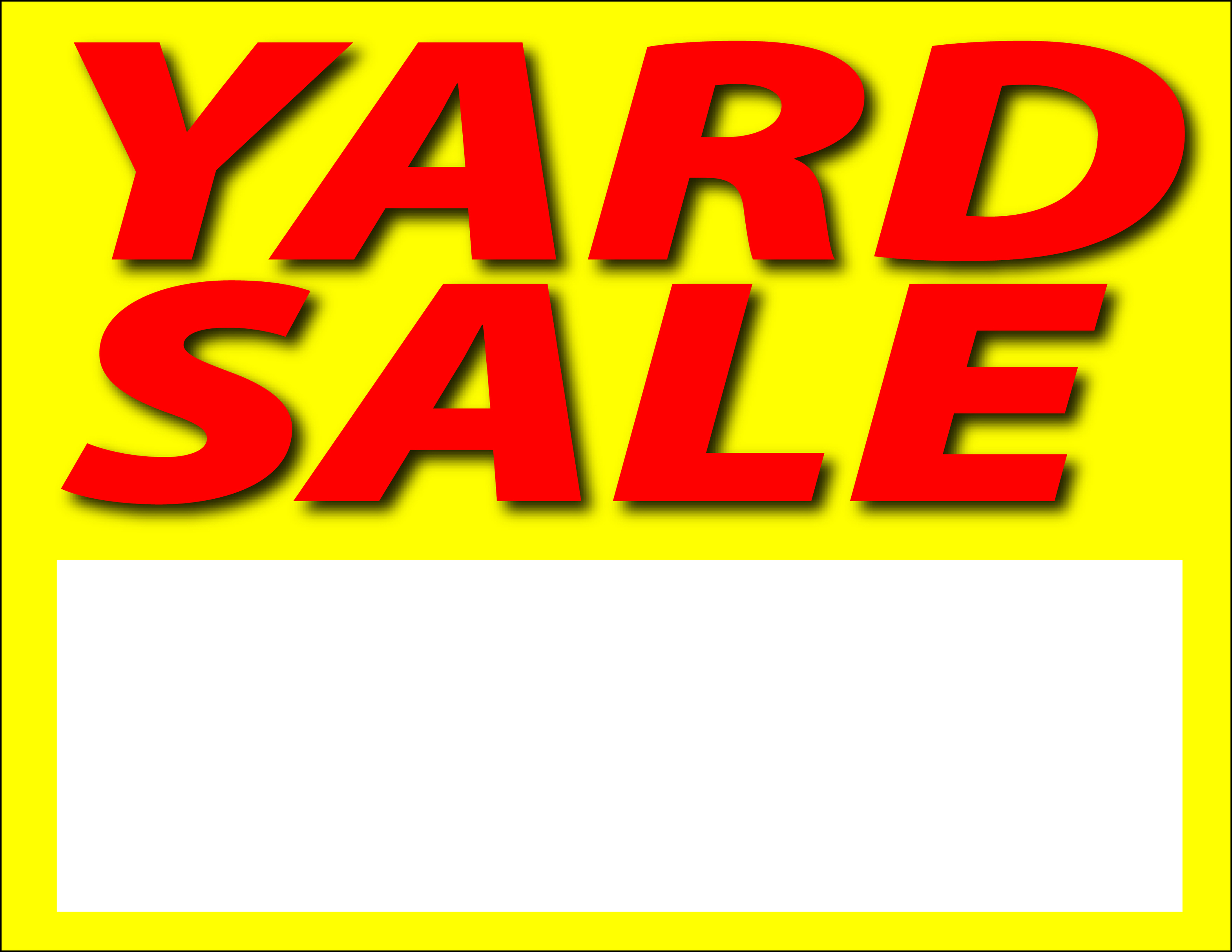 Yard sale sale.