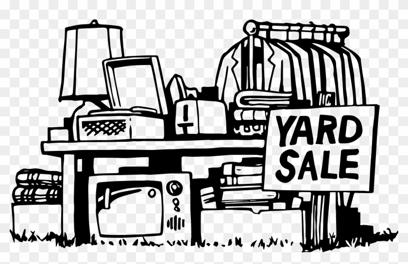 Yard Sale Clip Art Black And White, HD Png Download
