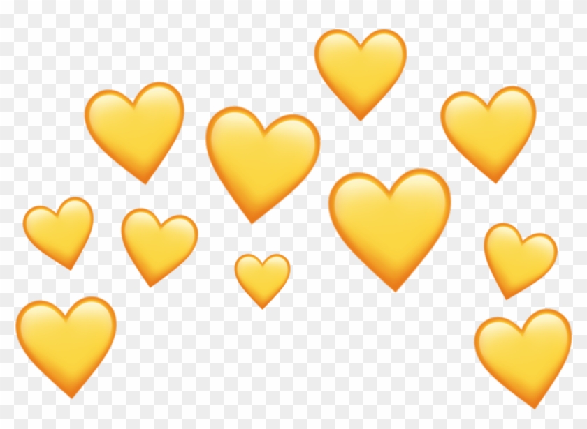 Yellow Heart Heartcrown Crown Aesthetic Tumblr Clipart