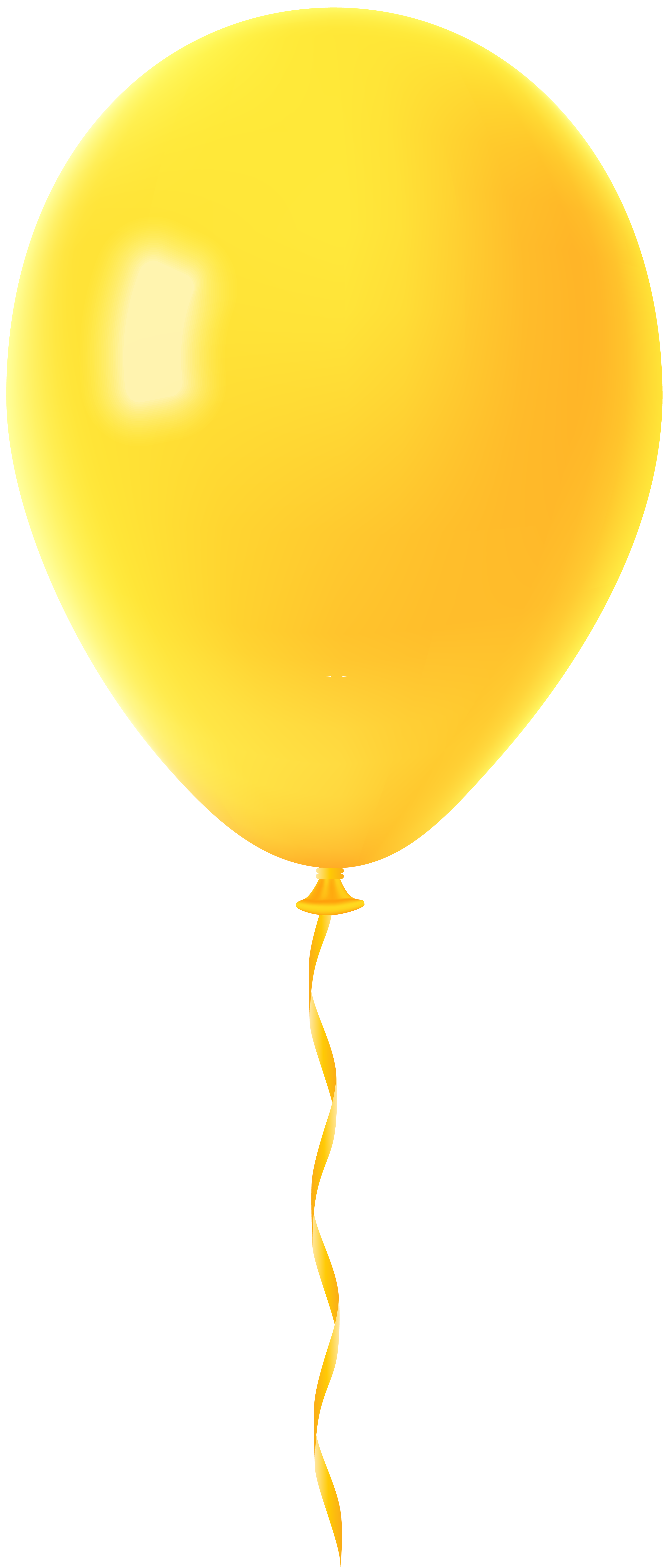 Yellow balloon transparent.