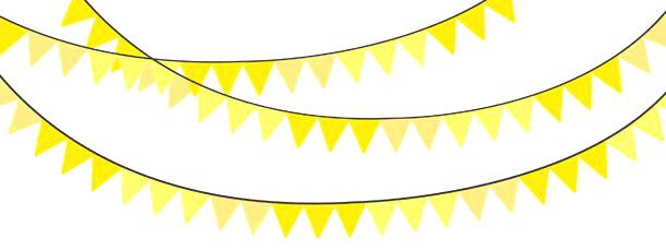 Yellow Banners clipart pennant clip art birthday sumanjay