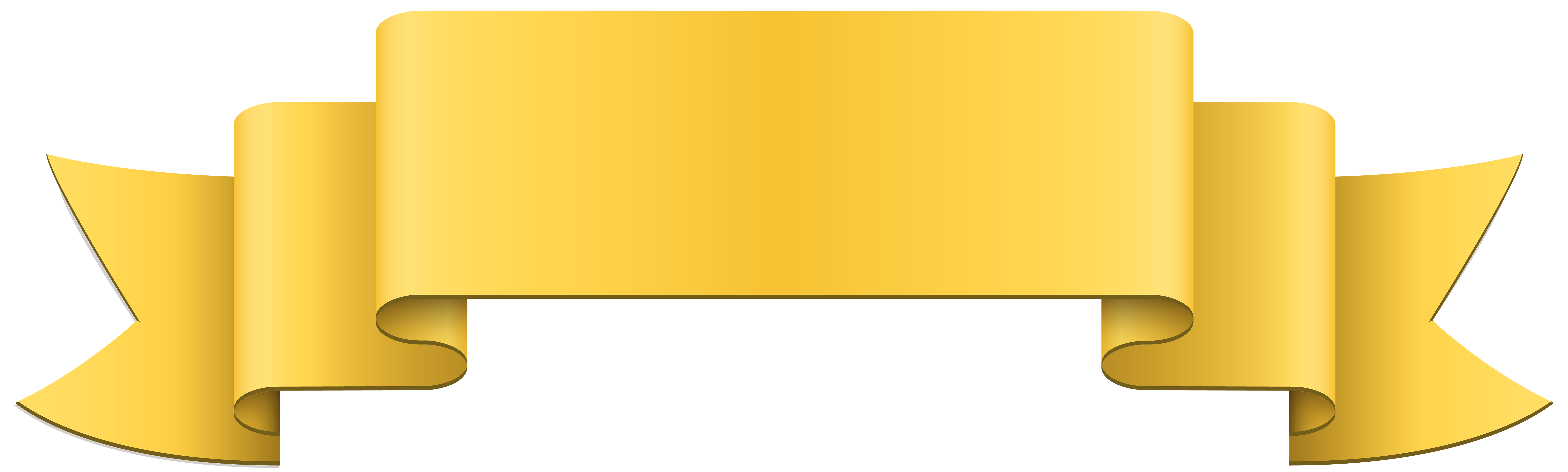 Banner Yellow Clip Art PNG Image
