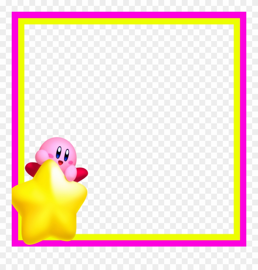 Mq Pink Yellow Kirby Star Frame Frames Border Borders