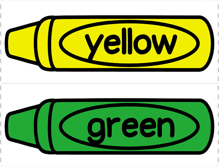 Crayon Colored pencil Crayola , Green Crayon s, yellow and