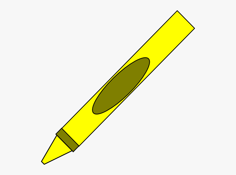 Yellow crayon clipart.