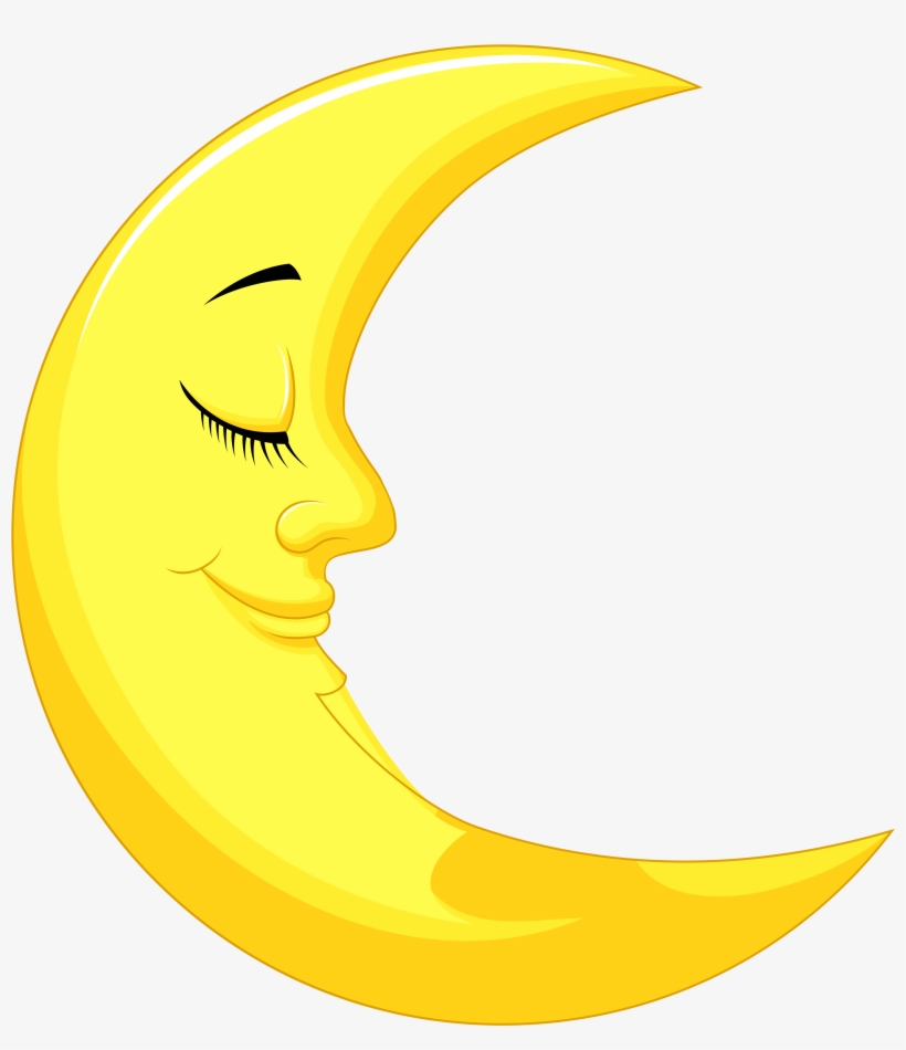 Cute Yellow Moon Png Clipart Picture