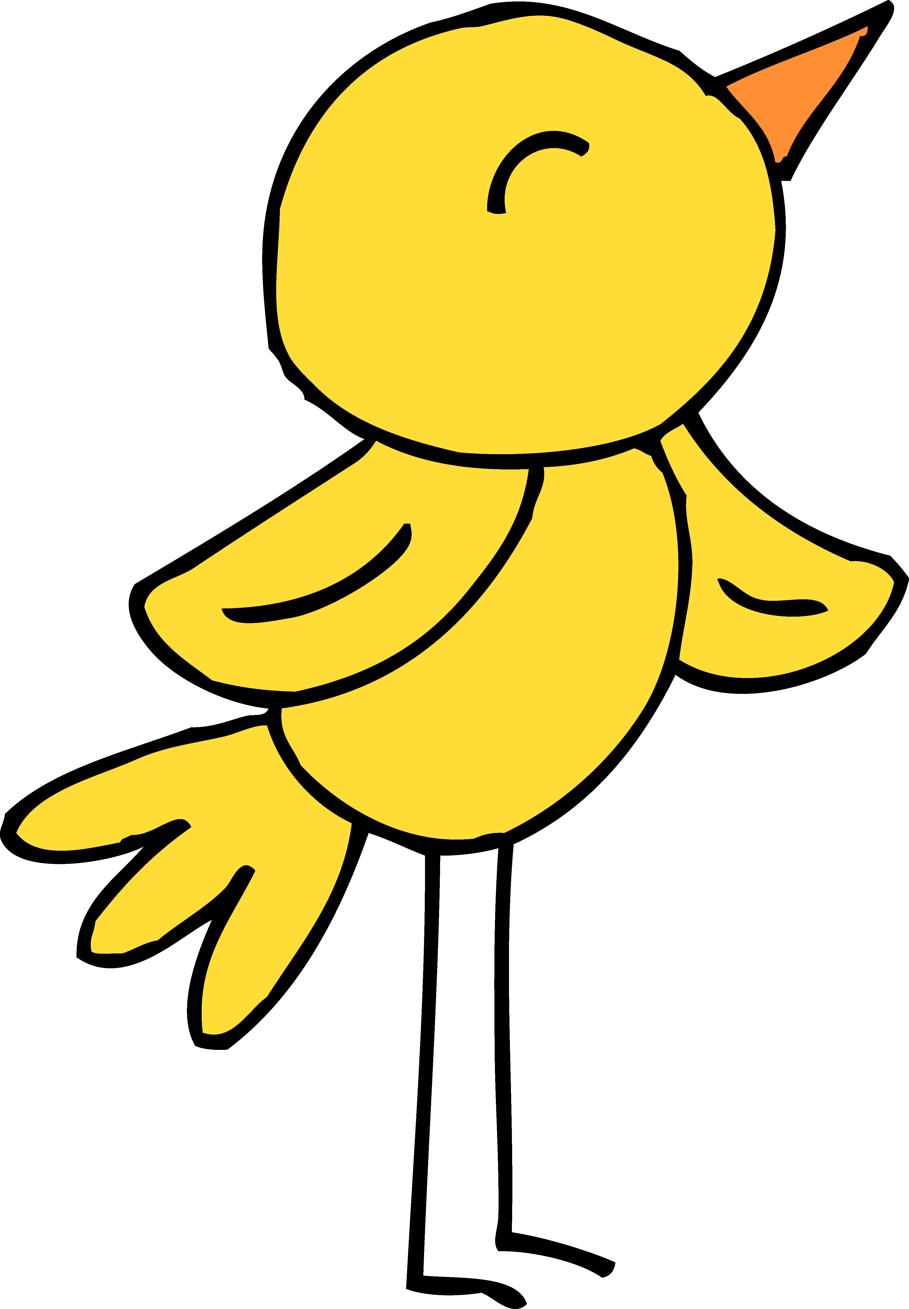 Cute yellow bird.