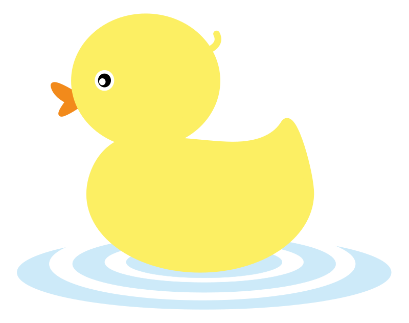 This cute yellow duckling clip art is great for use on