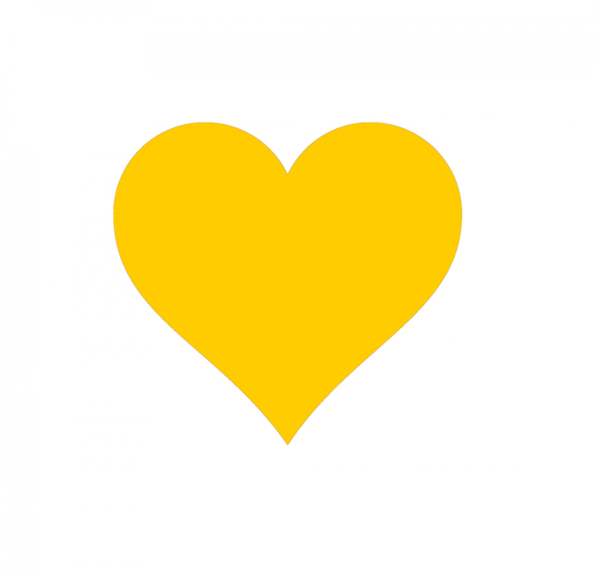 Yellow heart clipart.