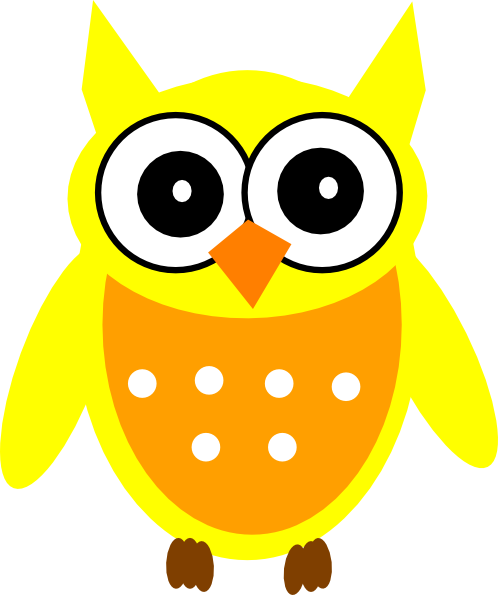 Yellow Owl Clip Art at Clker