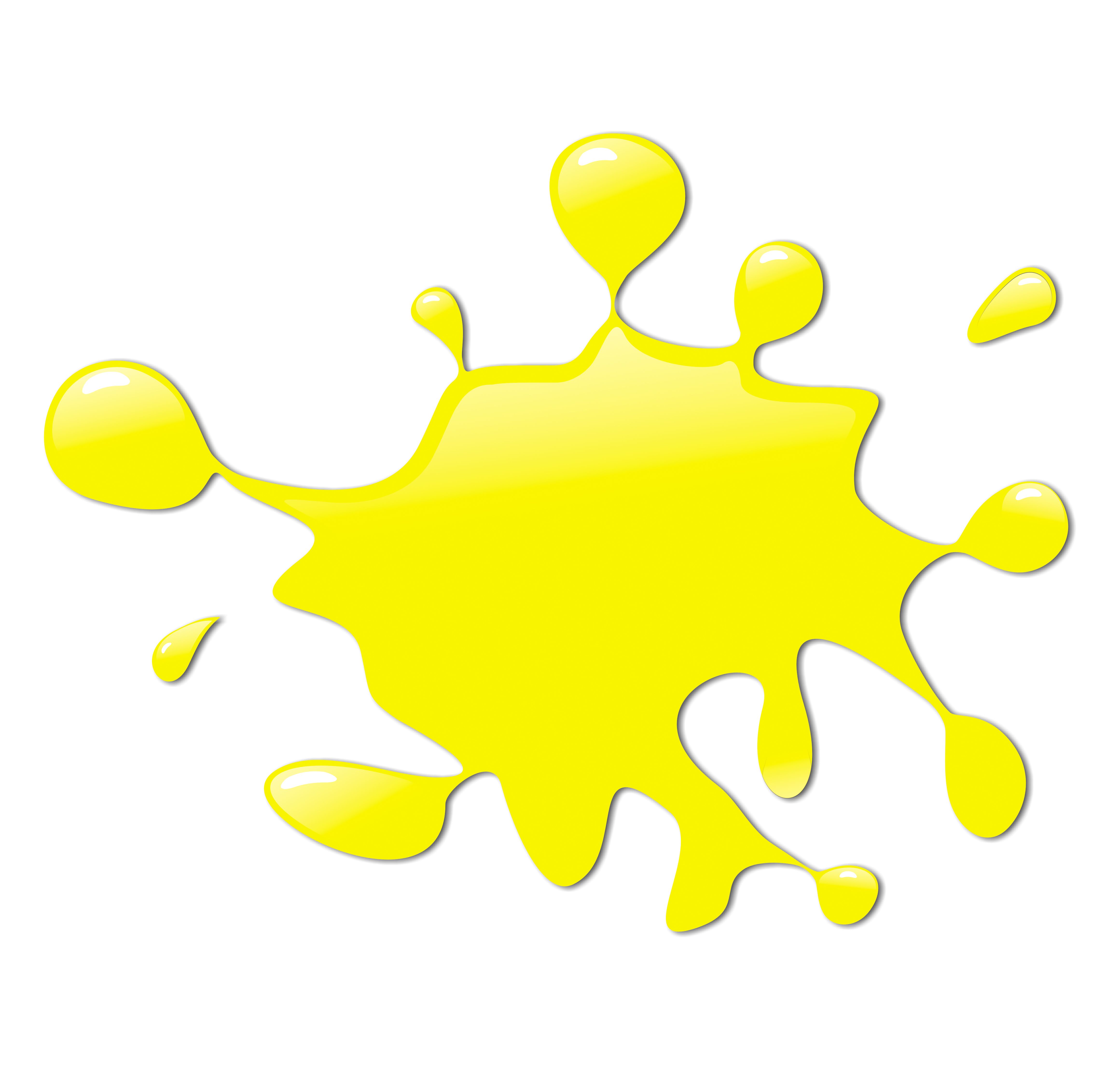 Yellow paint splat.
