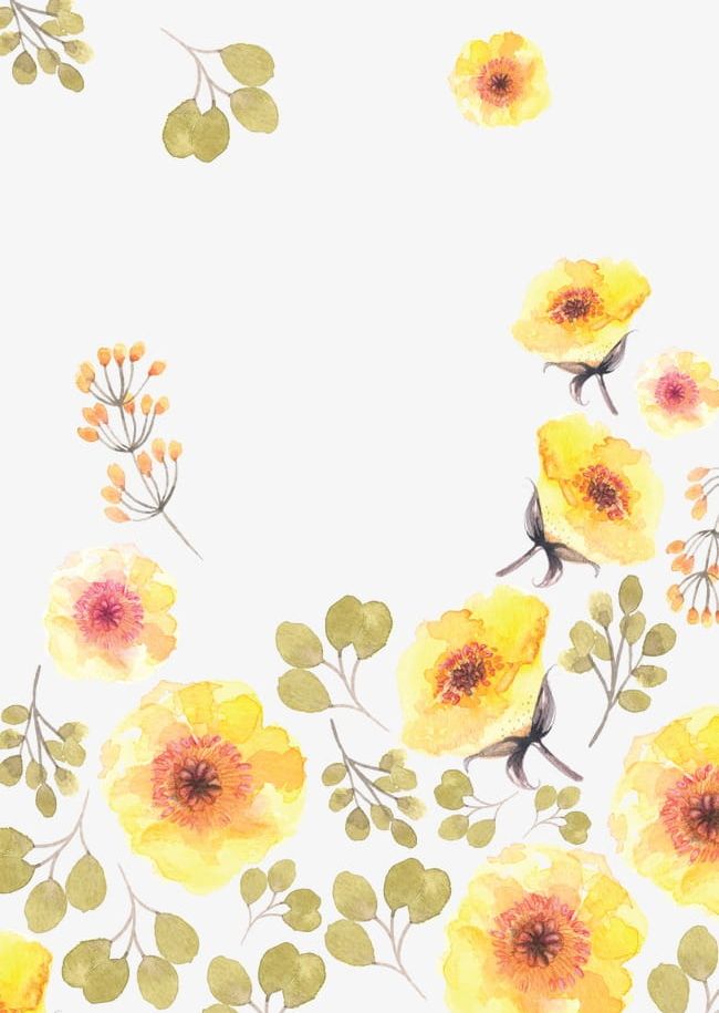 Yellow Watercolor Flowers PNG, Clipart, Flower, Flowers