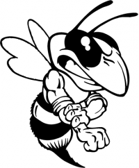 Hornet, Yellow Jacket, Bee Mascot Decal