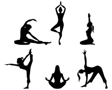 Yoga clipart silhouette.