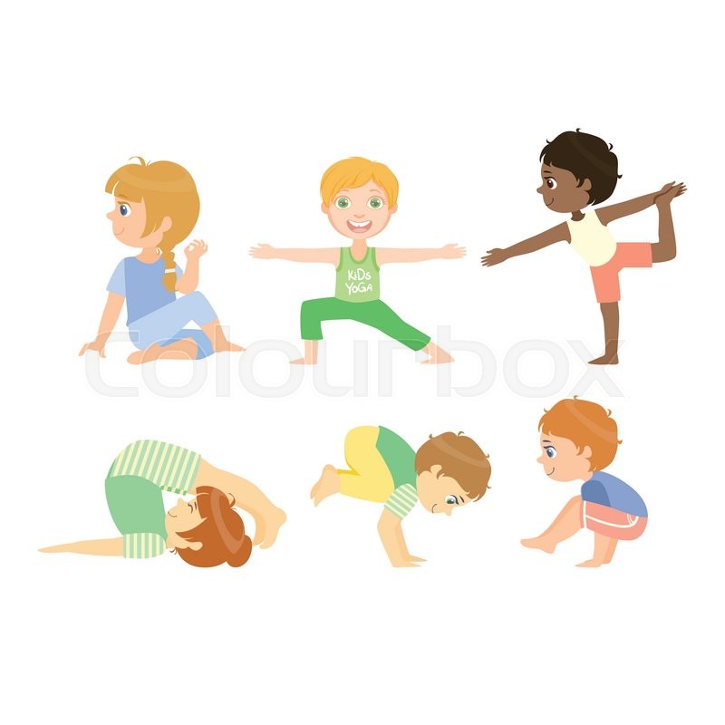 Kids Doing Advanced Yoga Poses Bright