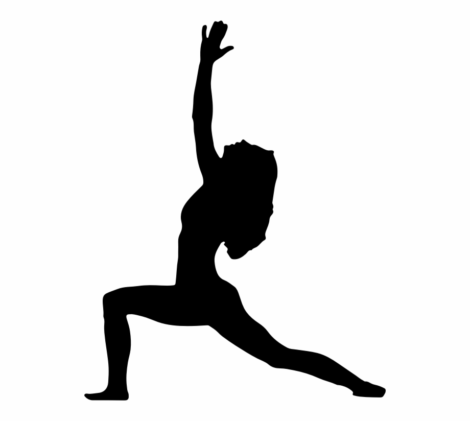 Yoga pose black.