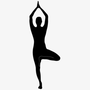 Women Yoga Tree Pose Logo Design Png Image