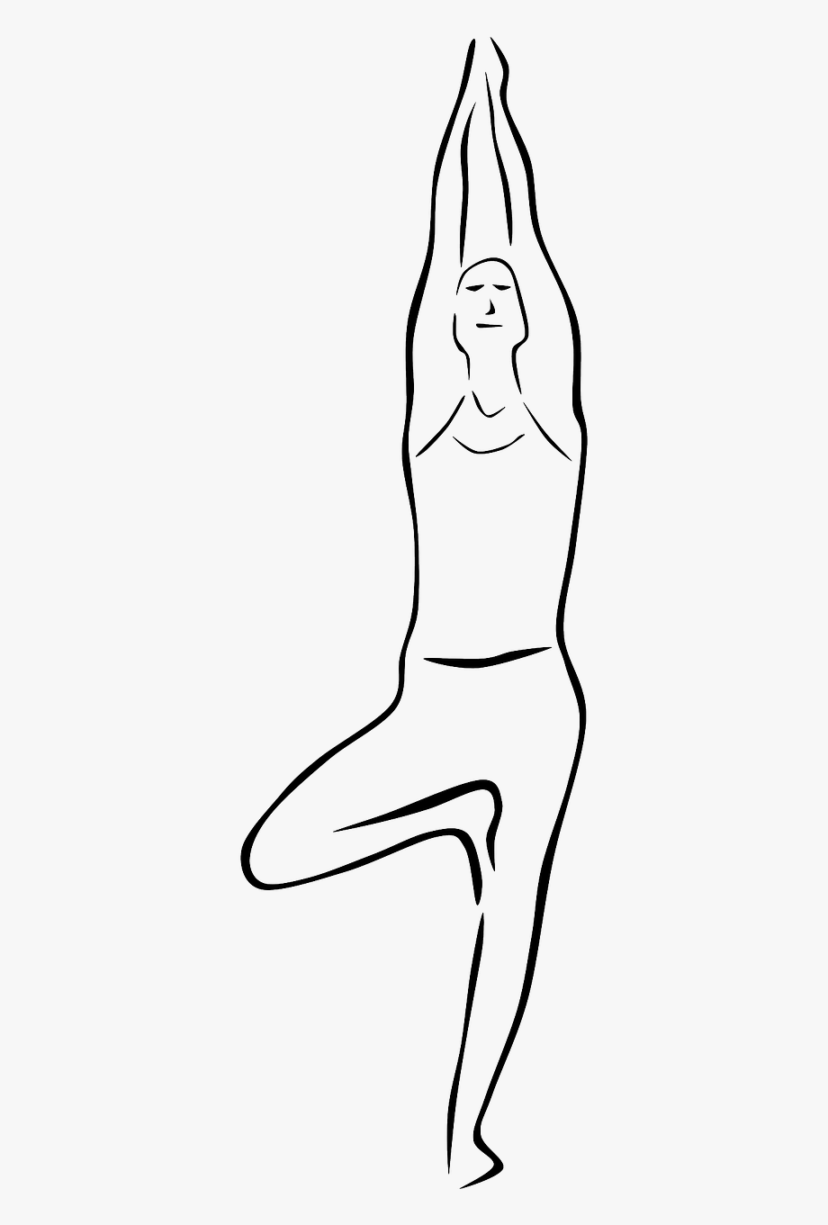 yoga poses clipart vrikshasana