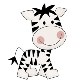 Baby zebra cartoon.
